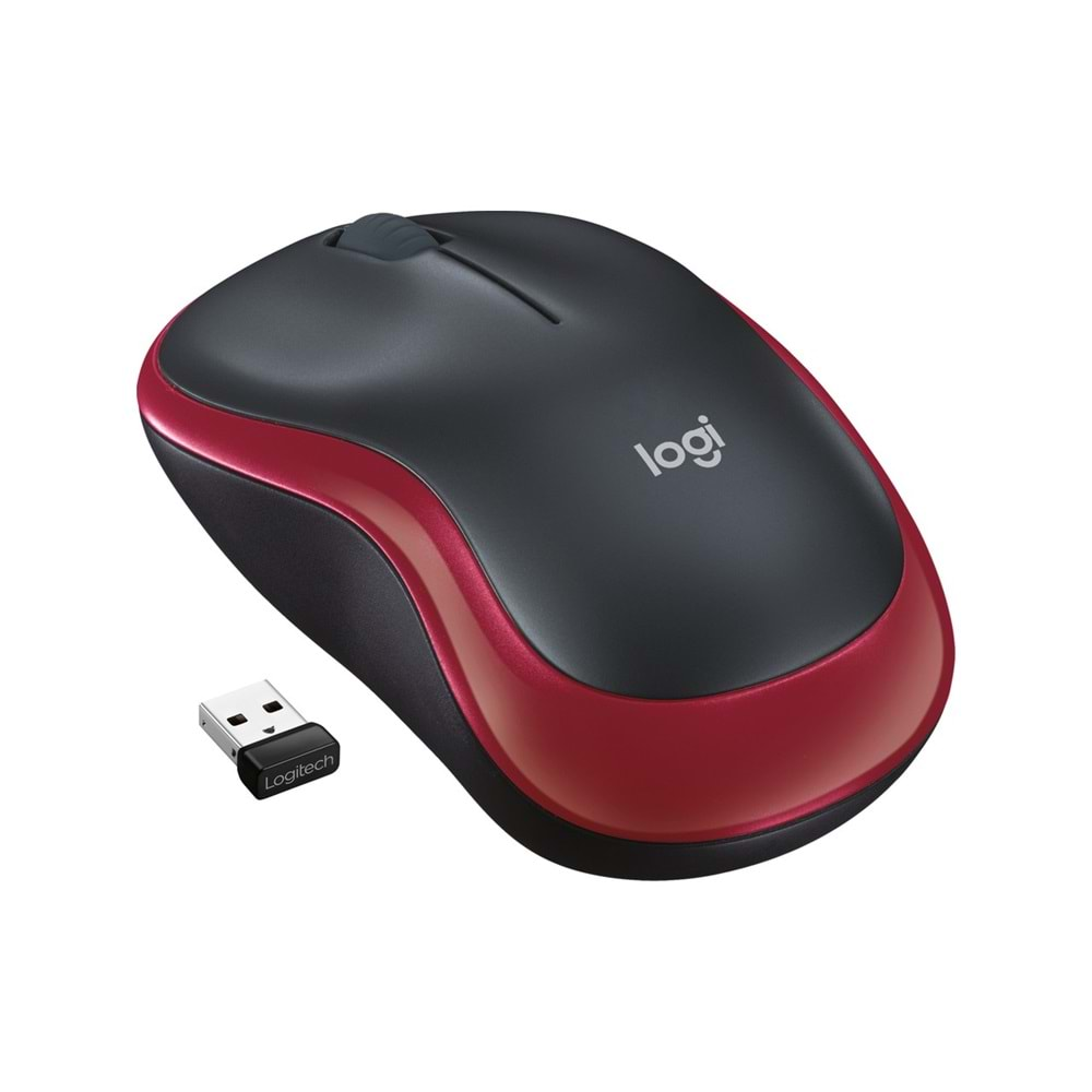 Logitech M185 Usb Alıcılı Kırmızı Kablosuz Mouse