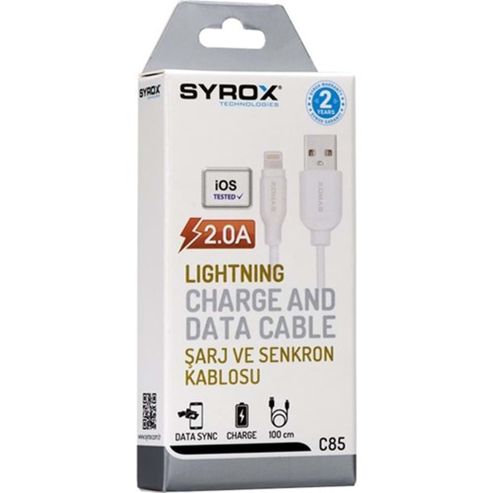 SYROX C12 IPHONE ŞARJ KABLOSU 2.0A