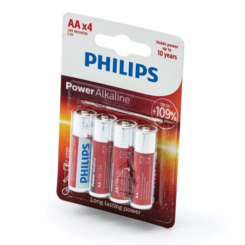 PHILIPS AAX4 LR6 MINGON 4 LÜ ALKALİNE PİL