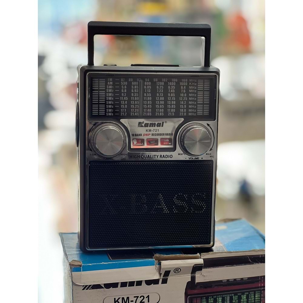 KAMAİ KM-721 FM/AM/SW/USB IŞILDAKLI ANALOG RADYO