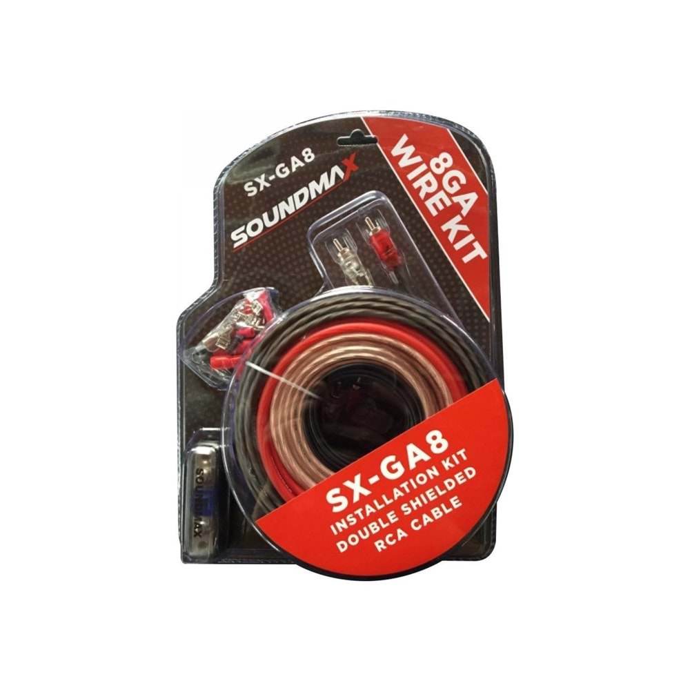 Soundmax Sx-Awg8 8 Ga Oto Anfi Set Kablosu