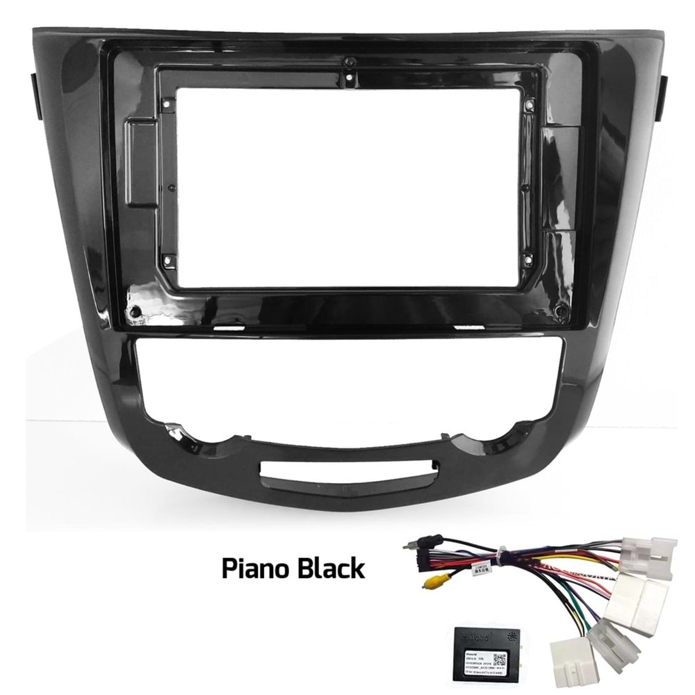 Oto Tablet Çerçeve NISSAN QASHQAI AUTO AC 2014+ Piano Black 10.1''