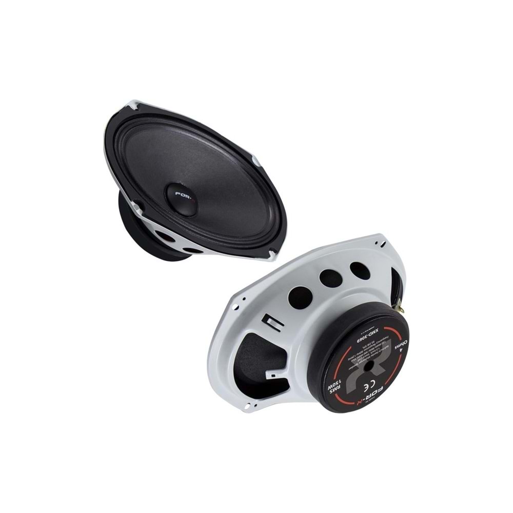 For-x XMD-3069 300 Watt 150 Watt Rms 6x9 Oval Midrange Hoparlör