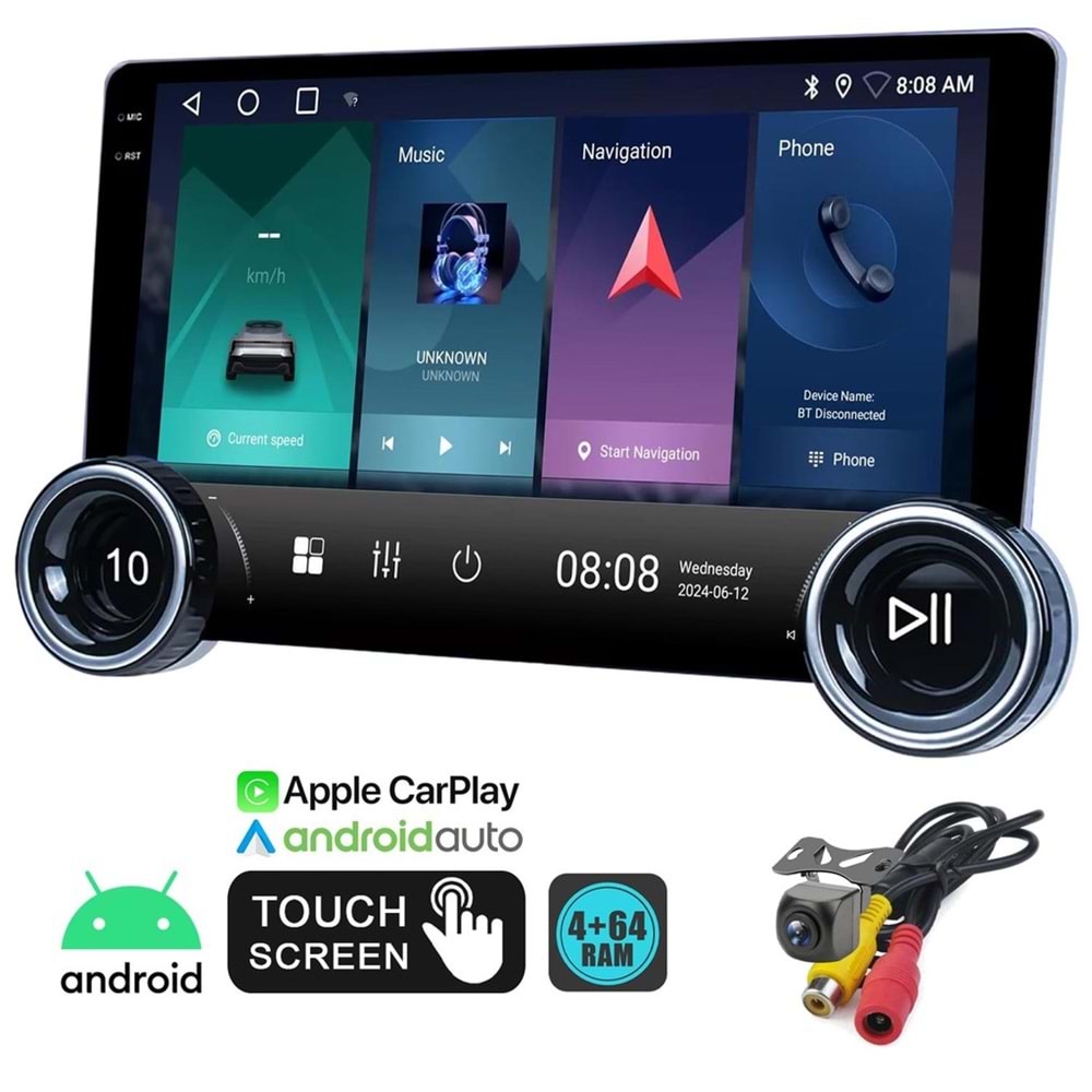 Rose DC-8710BT 10.1'' Android Oto Tablet 4-64 Kameralı
