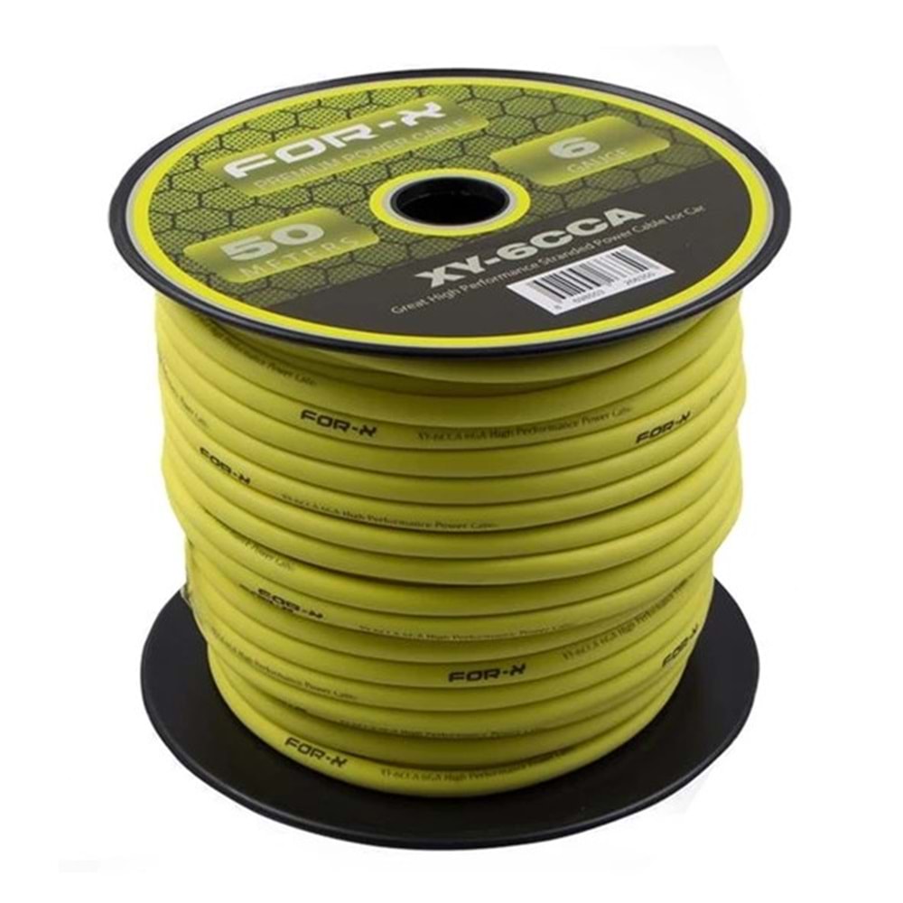 FOR-X XY-6CCA OTO ANFİ POWER KABLO 6GA (1 METRE)