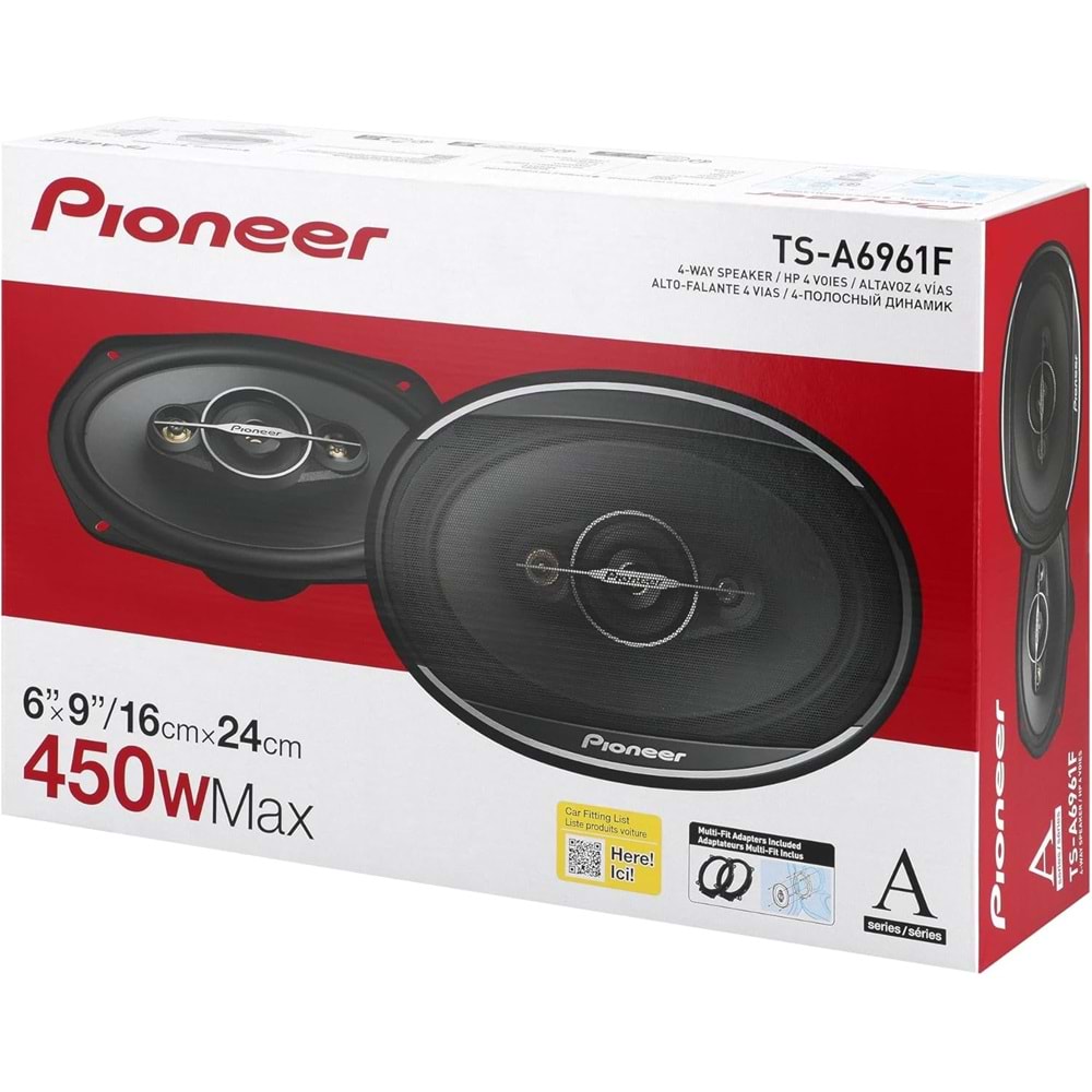 Pioneer TS-A6961F 450 Watt Max Power Oval Hoparlör 2 Li Paket Halinde