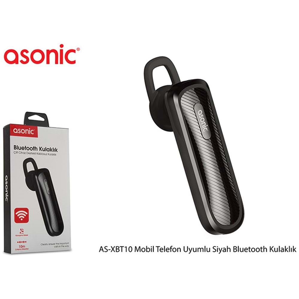 Asonic AS-XBT10 Siyah Bluetooth KulaklıK