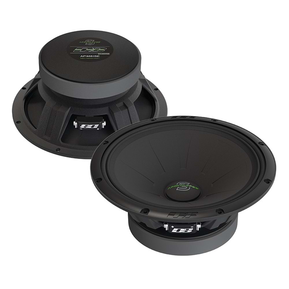 Apocalypse AP-M81SE Sylvester 170 Watt RMS Power 4 Ohm 20 cm Midrange 2 Li Paket Halinde