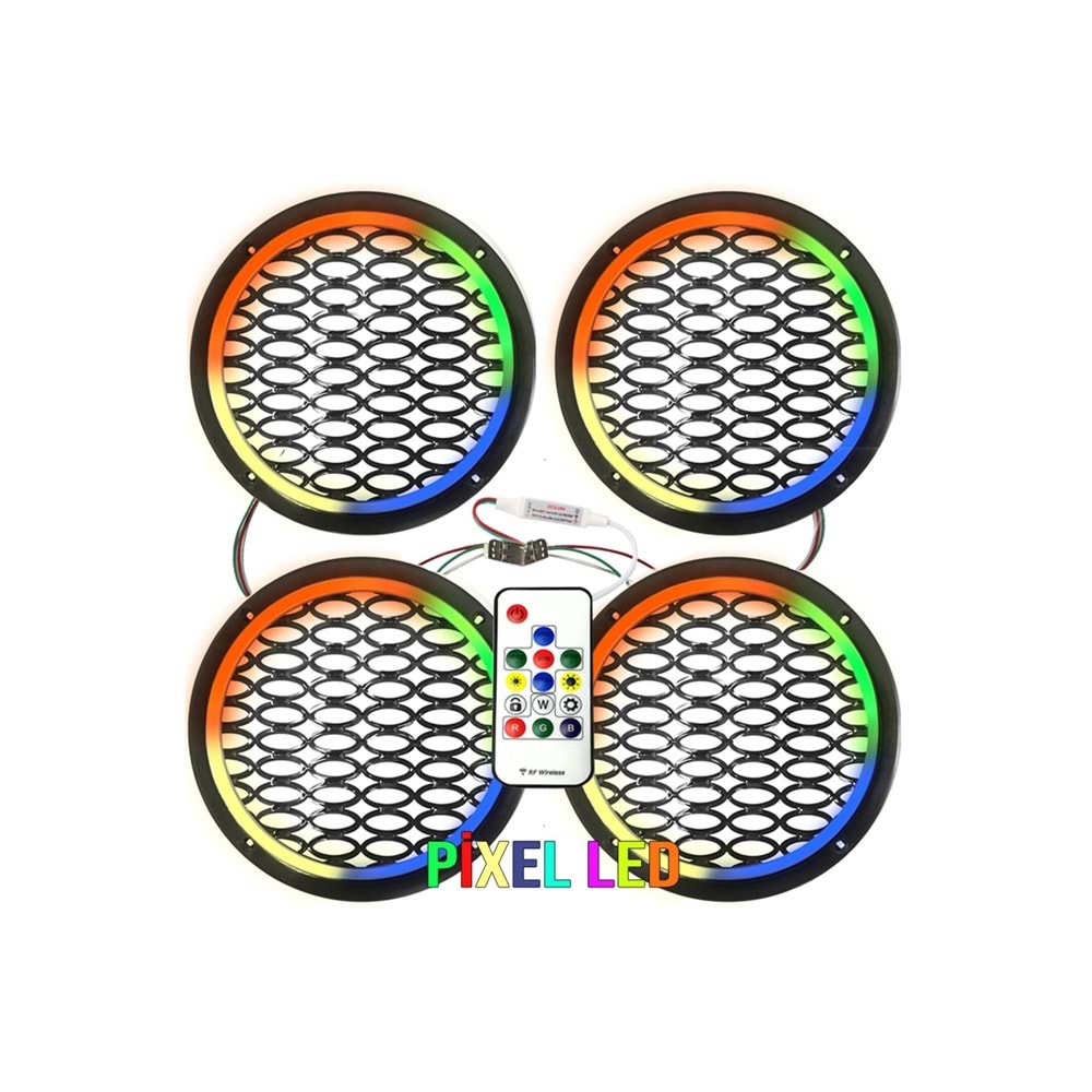 Avc Pixel Ledli 20cm Hoparlör Kapak Animasyonlu 4 Adet