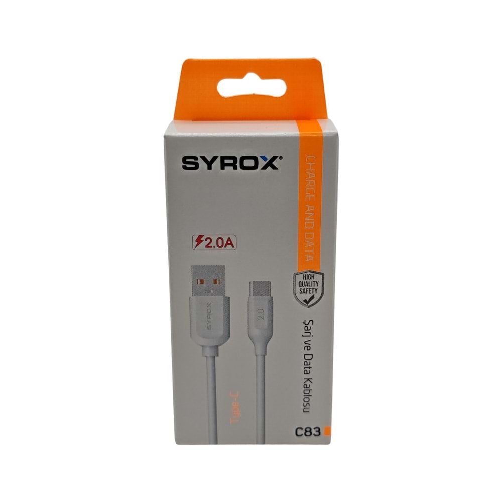 Syrox SYX-C83 Type-C 2A Data Kablo
