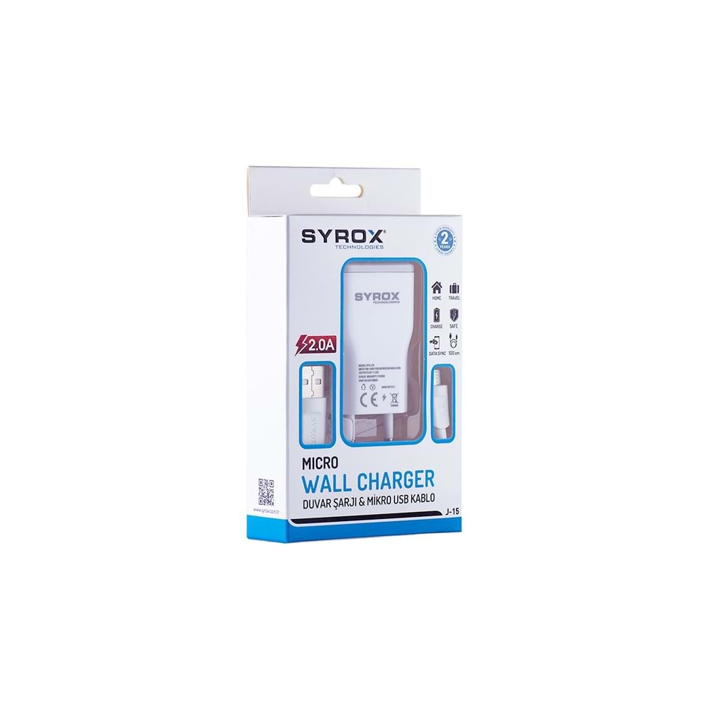 Syrox Syx-J15 2A Micro Usb Şarj Cihazı