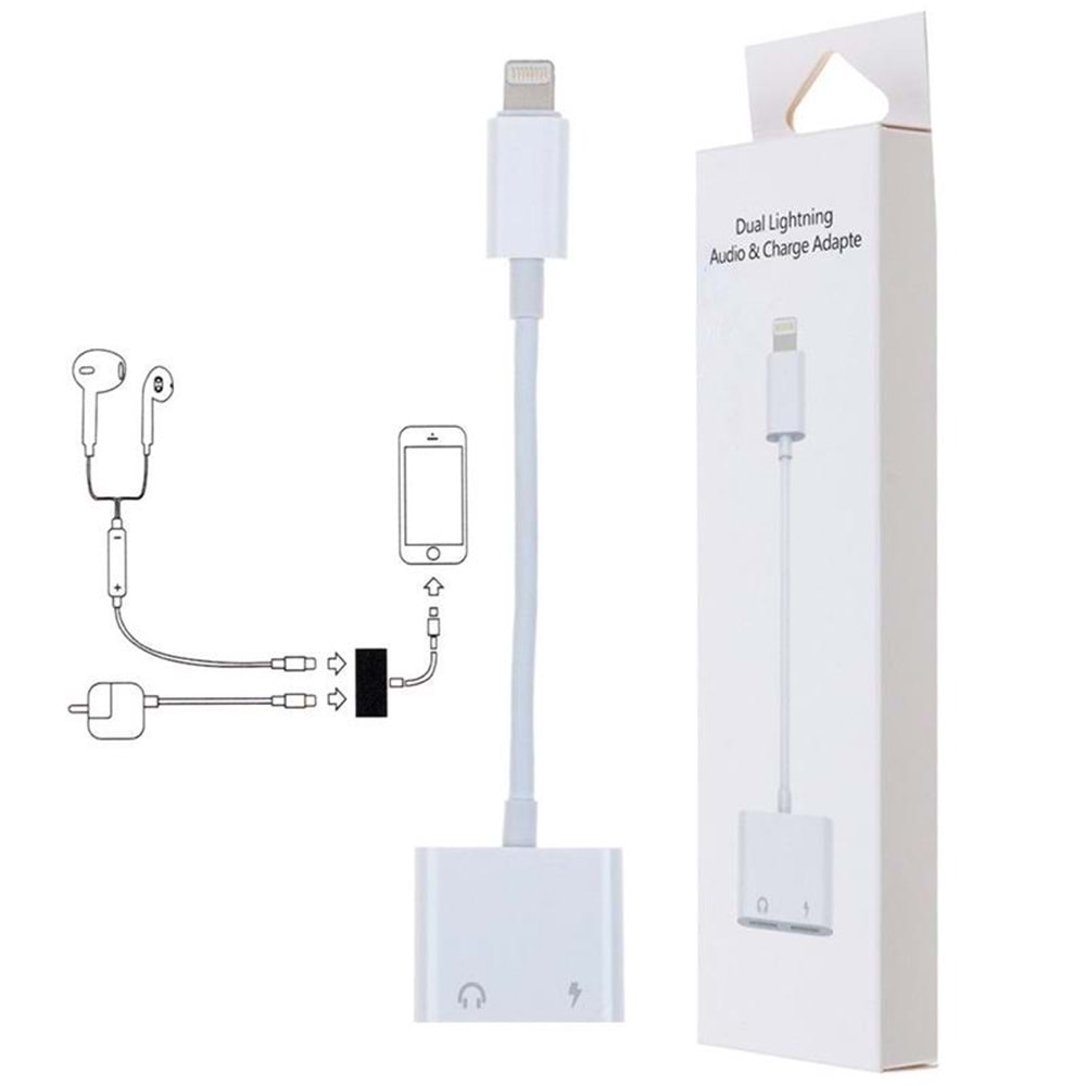 Avc AV-0508 Dual Lightning Audio and Charger Adaptör