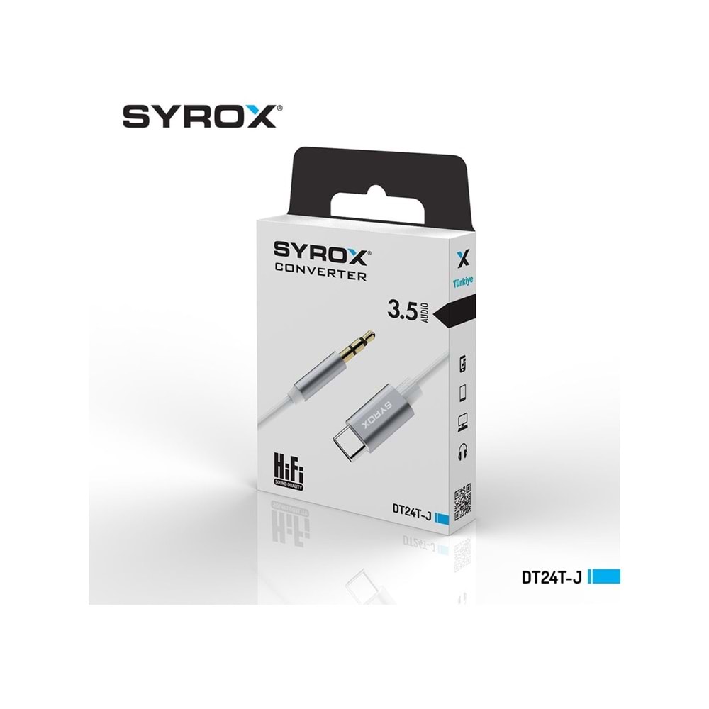 Syrox DT24T-J Type-C To Jack 3.5 mm Kulaklık Aux Dönüştürücü