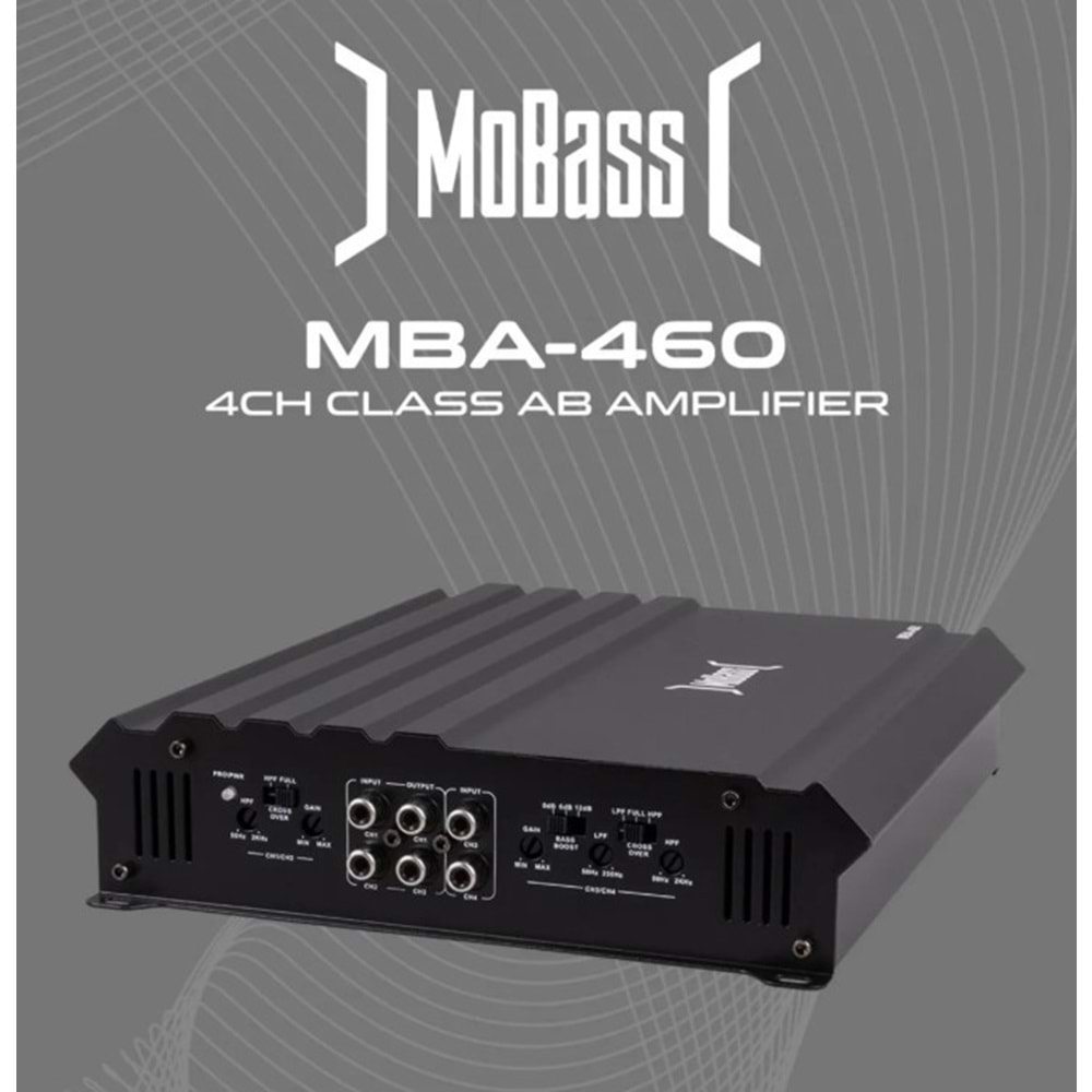 Mobass Mba-460 4 Kanal Profesyonel Oto Anfi