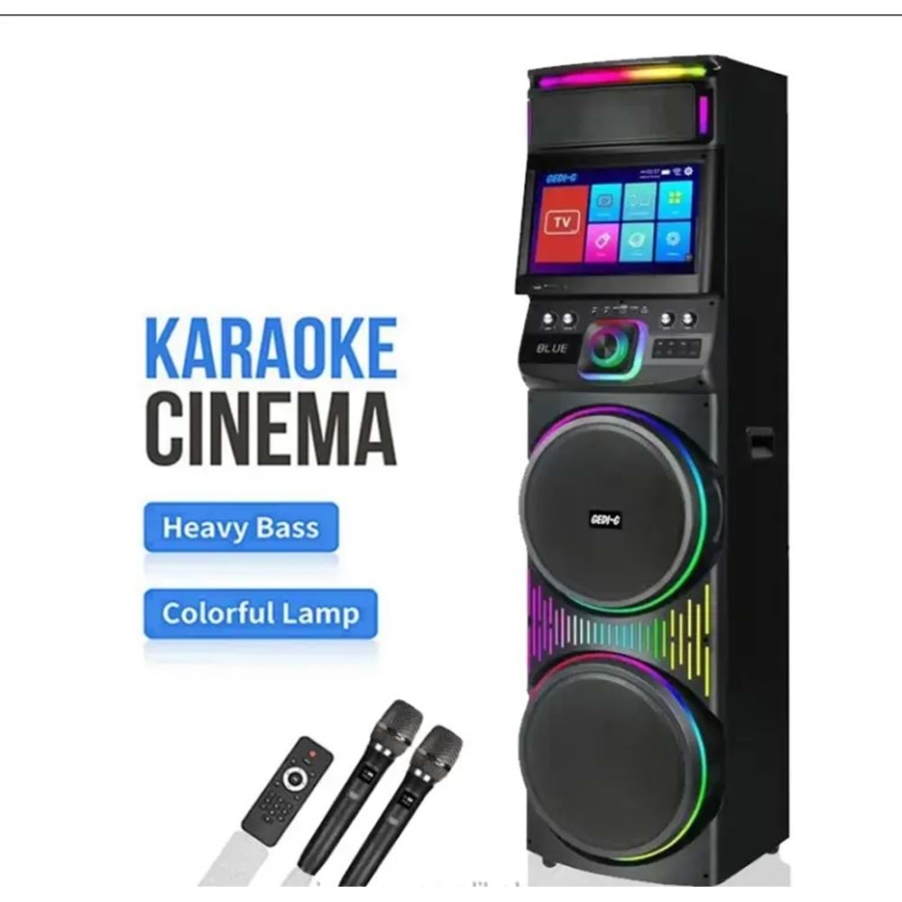 Gedi-G GD-1417 Android Ekranlı Led Işıklı Kablosuz Bluetooth Hoparlör