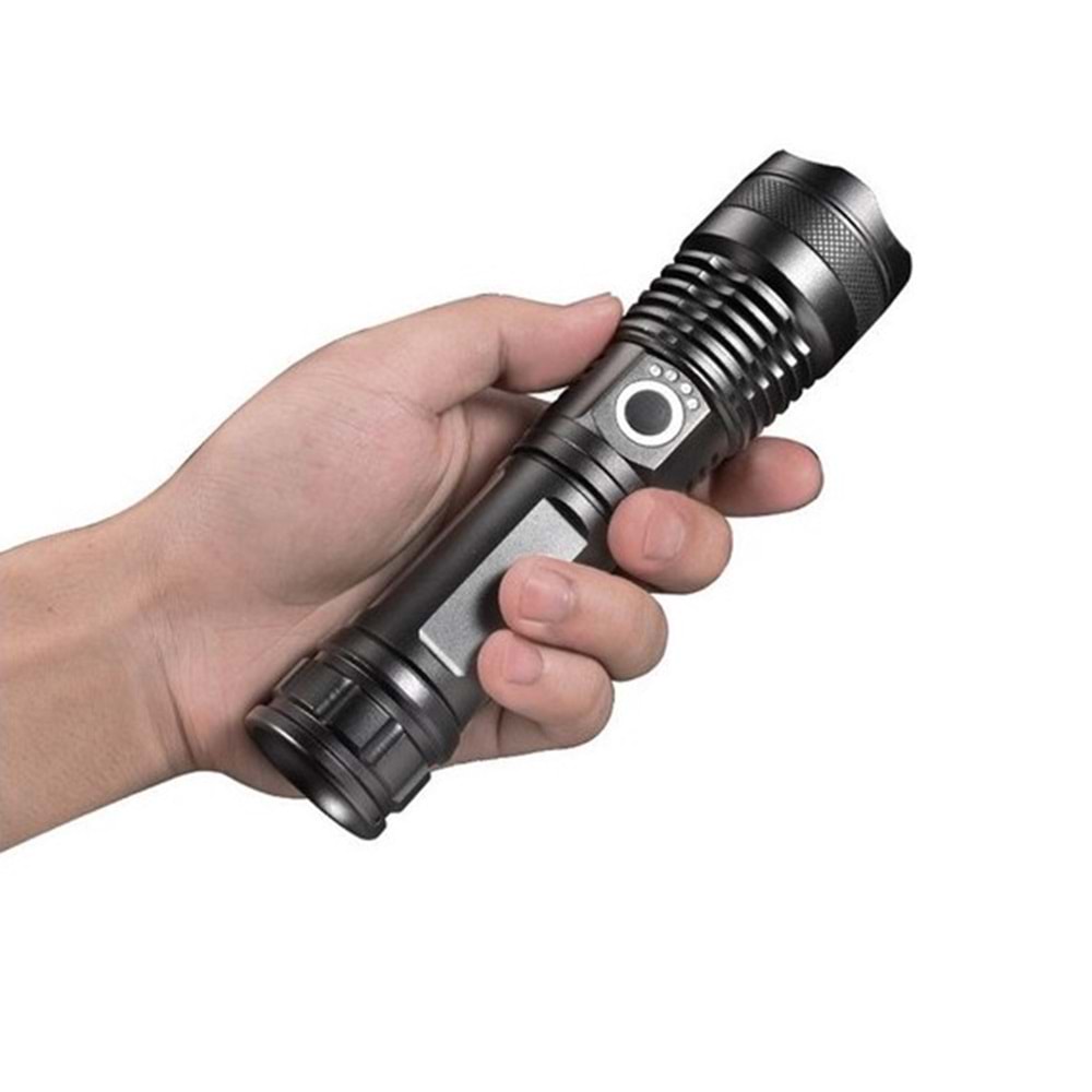 Small Sun SM-771 Lazer Seviyesinde 30w Zoom Özellikli Şarjlı Güçlü El Feneri