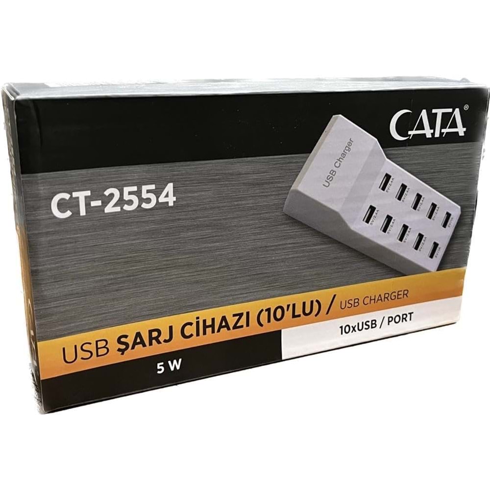 Cata CT-2554 USB Şarj Cihazı Çoklu 10'lu Şarj Cihazı