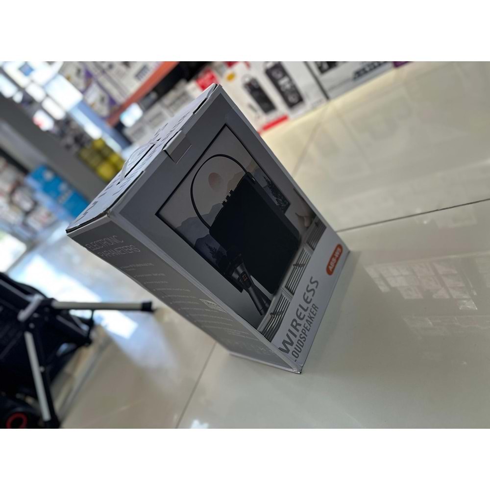 Avc ABS-W5 Mikrafonlu 20w bluetooth karaoke taşınabilir hoparlör - Siyah