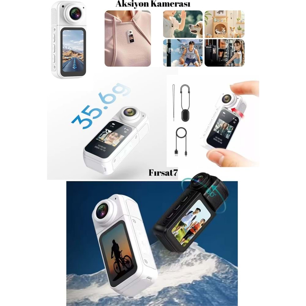 Avc AV-5176 2K IPS Ekran Mini Aksiyon Vücut Kamerası