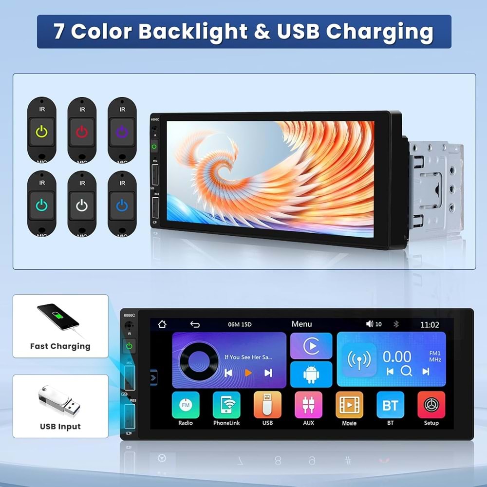 Fi Audio FR6802A 6.86 inç 2/32 Android Multimedya