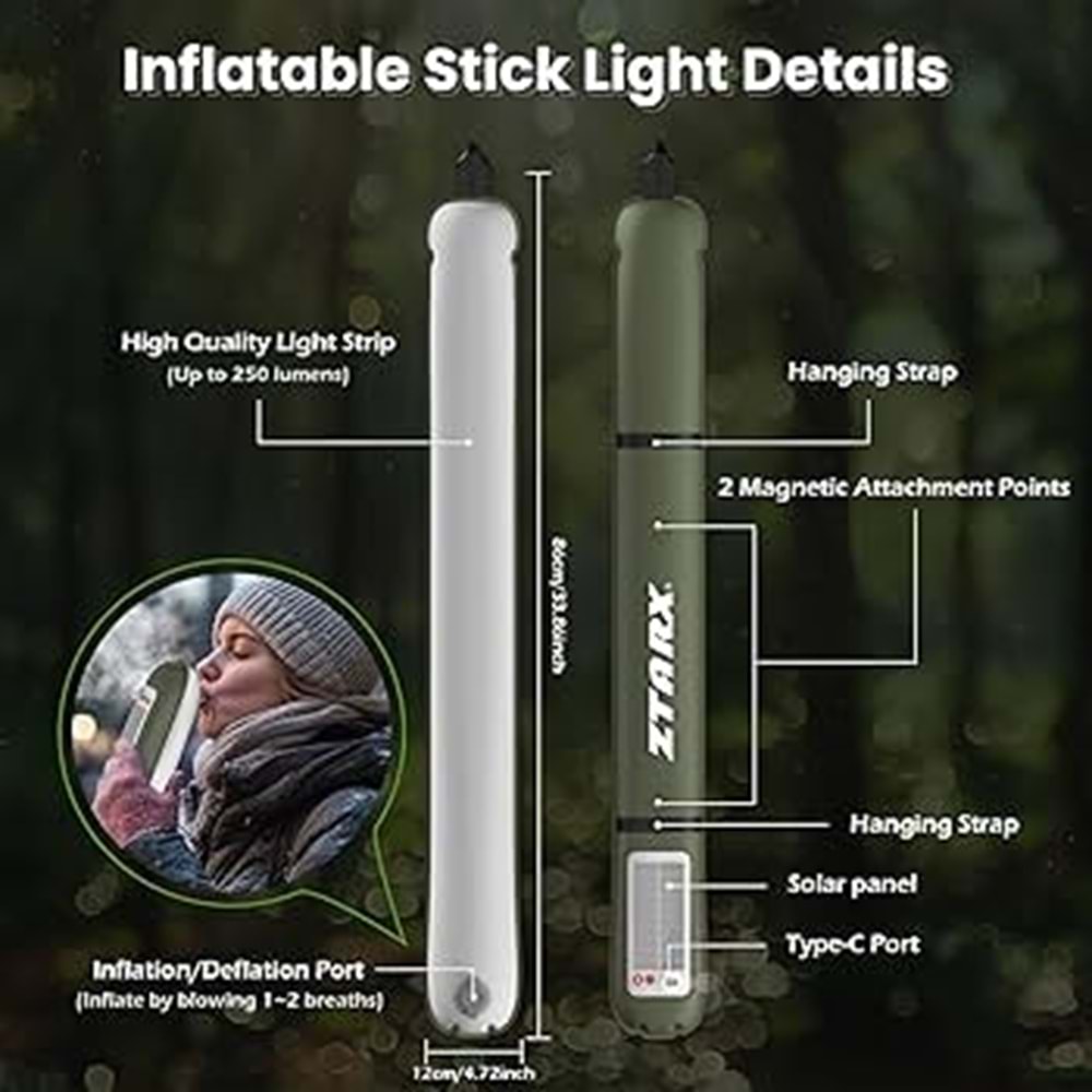 Avc S86 Şişirebilir Solar Panelli Kamp Lambası