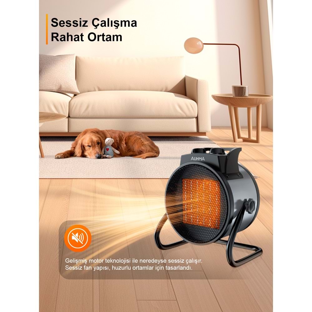 Auhma AT1H 3.000W Elektrikli Isıtıcı Fan