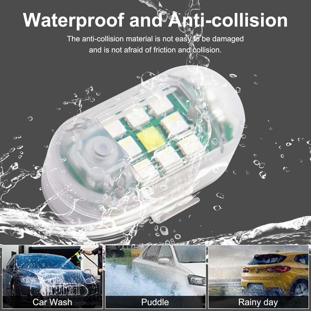 Avc X1 Rgb Kumandalı Şarjlı Çakar Lamba - Çift