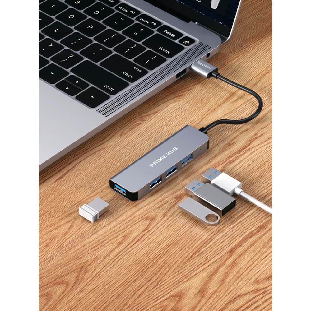 Fulltech FH25 Usb-A 4'lü Alüminyum Gövde Çoklayıcı