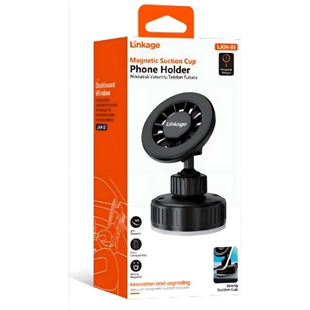Linkage LKH-51 Magnetik Torpido Üstü-Pencere İçin Vakumlu Manyetik Telefon Tutucu
