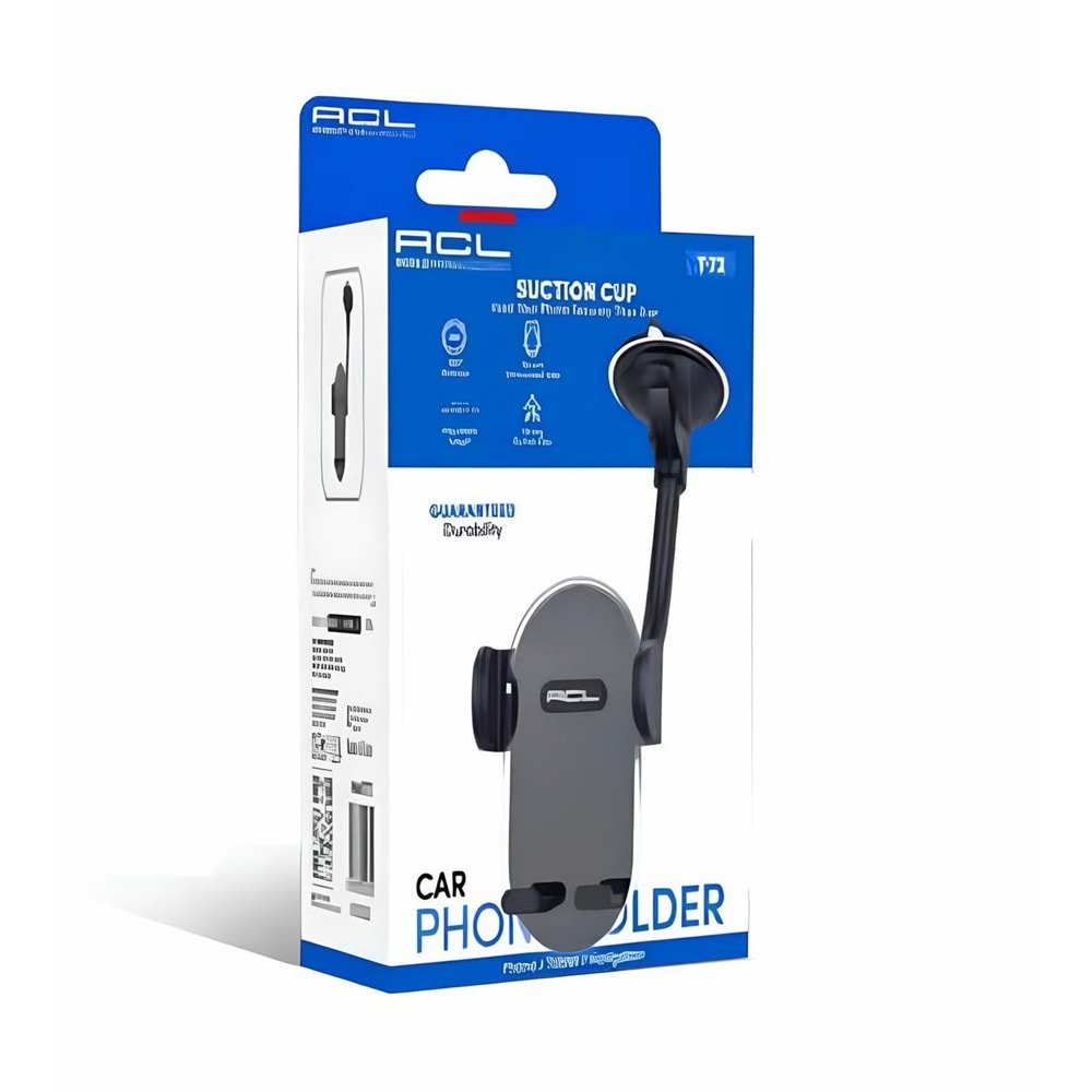 ACL T-72 360 Dönebilen Vantuzlu Araç İçi Telefon Tutucu