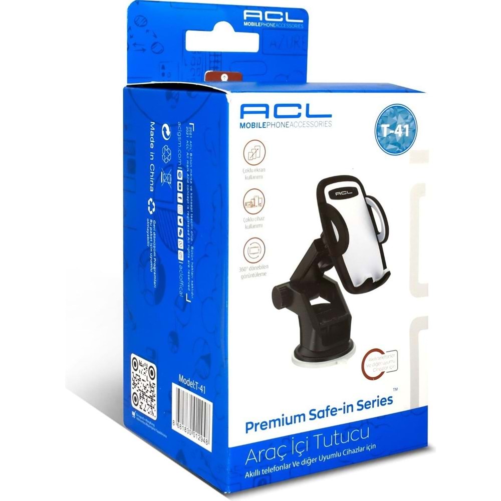 ACL T-41 Vantuzlu Araç İçi Telefon Tutucu