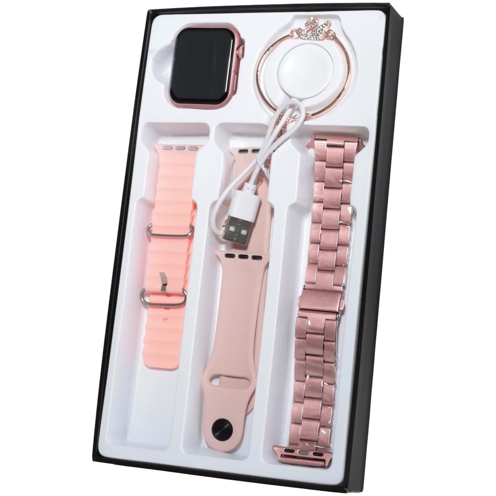 Katjmer KT 10 Mini Amoled Ekran Akıllı Saat - Pembe