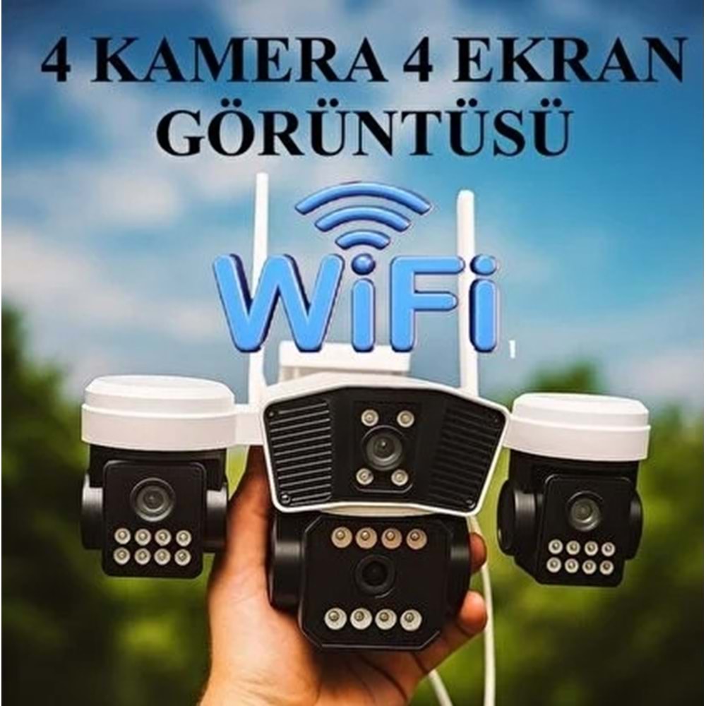 O-KAM OK-206PLUSW 4 Lens Ptz Wifi Kamera