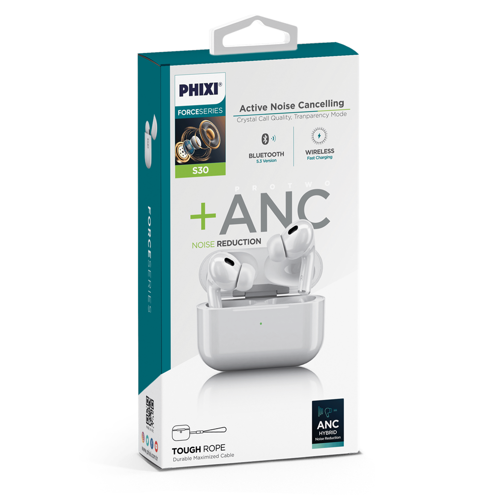 Phixi Force S30 Tws Kablosuz Earpods Kulakiçi Anc Bluetooth Kulaklık
