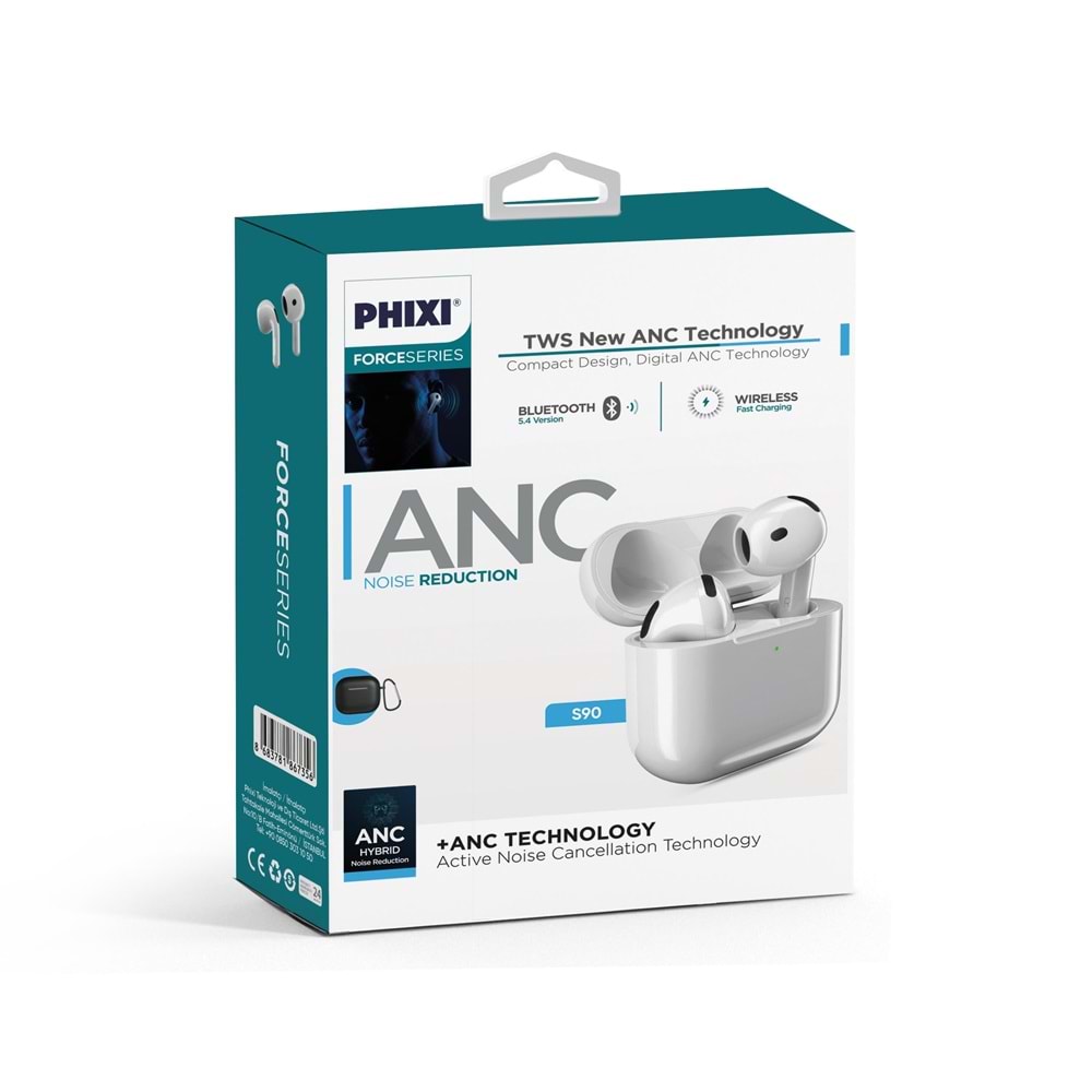 Phixi S90 Anc Tws Kablosuz Bluetooth Kulaklık