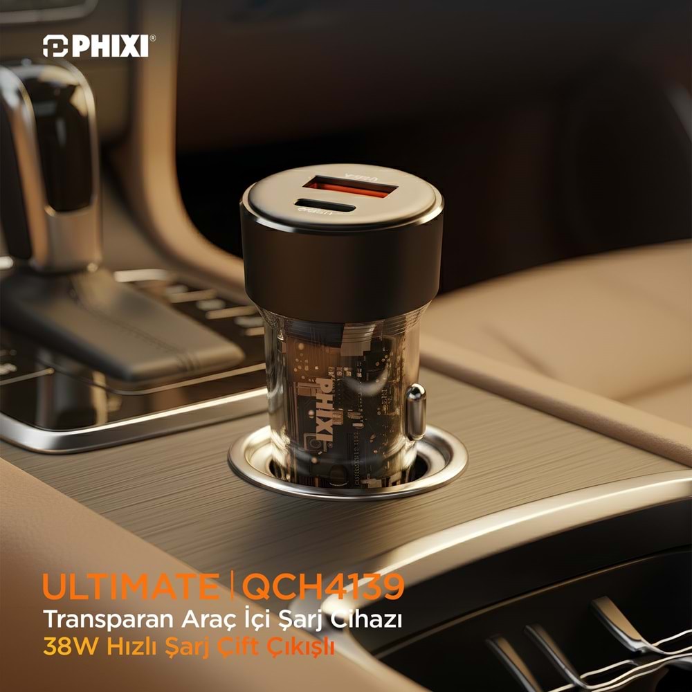 Phixi Ultimate QCH4139 38w Araç İçi Hızlı Şarj Cihazı