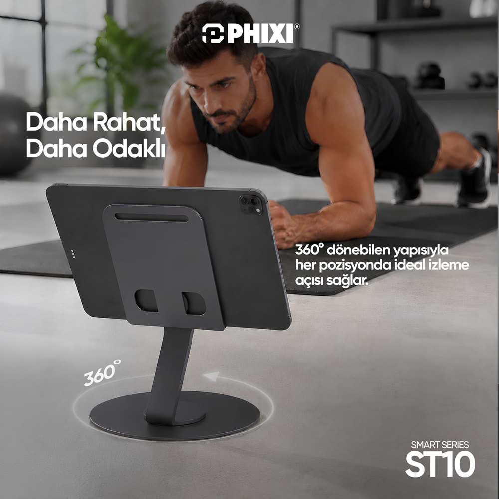 Phixi Smart ST10 360° Döner Katlanabilir Ayarlanabilir Telefon Standı