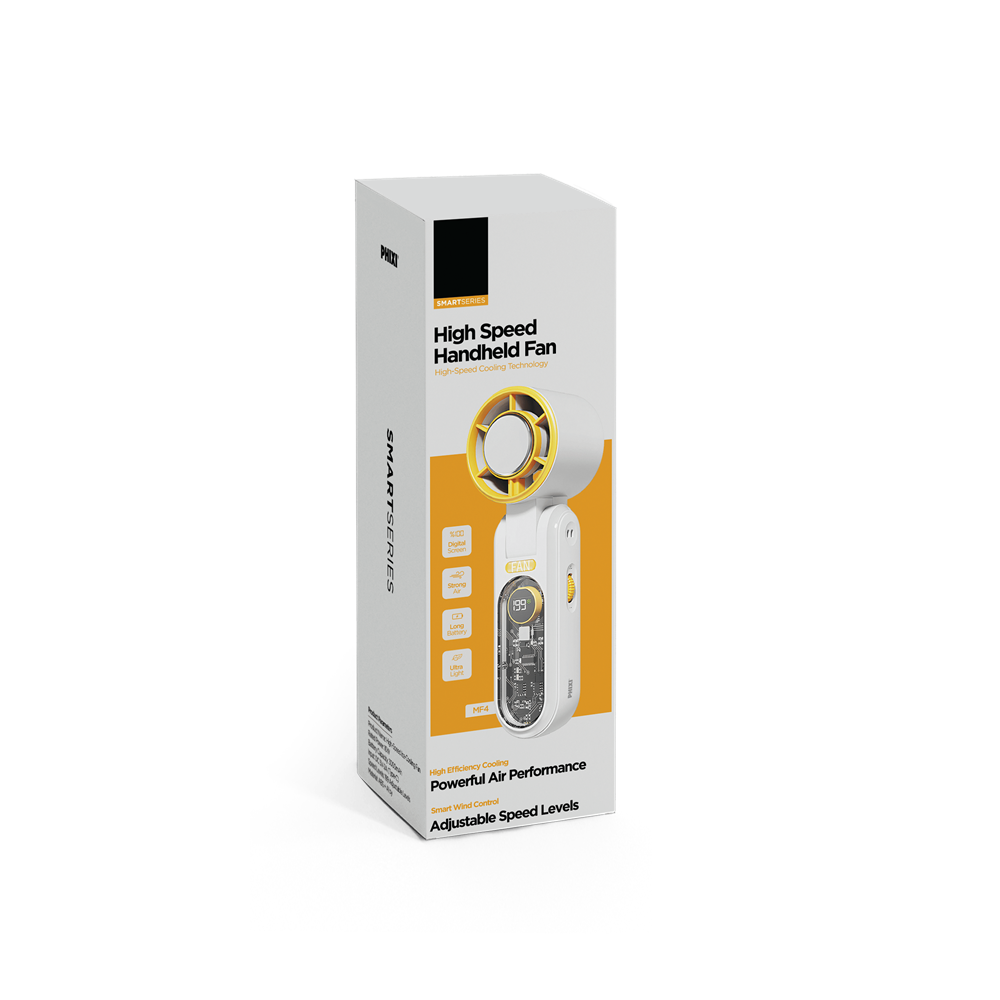 Phixi Smart MF4 3000 mAh 199 Kademeli Dijital Göstergeli Şarjlı Taşınabilir Mini Fan