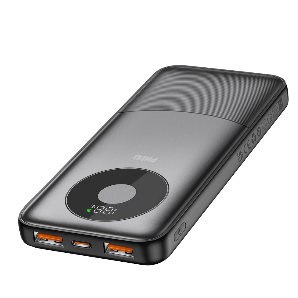 Phixi Force P19 10.000mAh Powerbank 22.5W Hızlı Şarj Dual USB Taşınabilir Şarj Cihazı