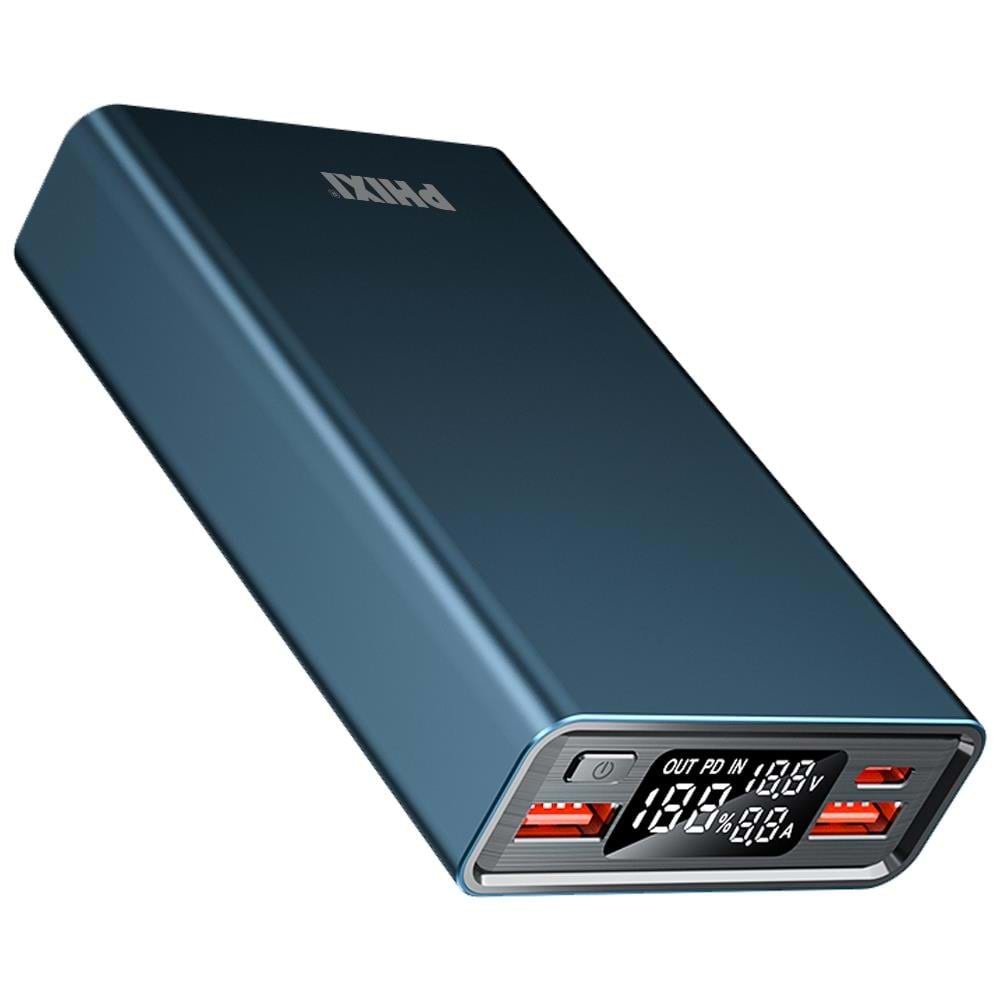 Phixi Ultimate UP65 15.000mAh 100W Süper Hızlı Şarj Cihazı Laptop Şarj Edebilir Powerbank