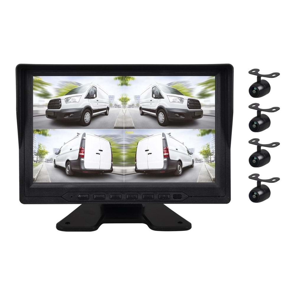 Jameson JSD-904 9inç 1080P AHD Dvr 4 lü Kayıt Sistemi