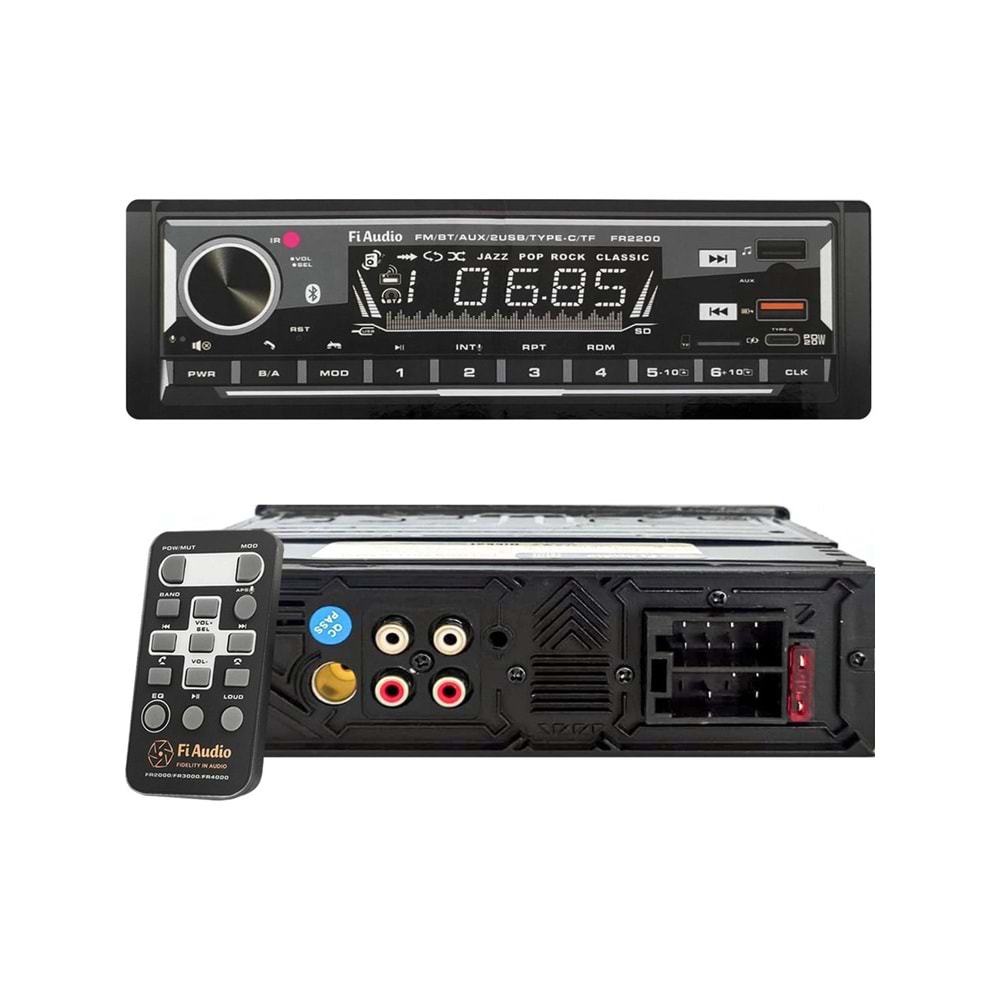 Fi Audio FR2200 4X50 Watt Bluetooth Oto Teyp