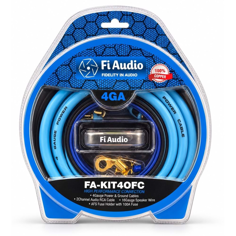 Fi Audio FA-KITOFC 4GA Tam Bakır Profesyonel Anfi Kablo Seti