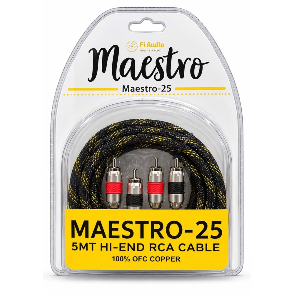 Fi Audio MAESTRO-25 5MT %100 Bakır Rca Kablo