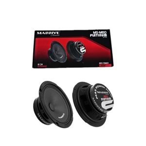Massive MS-M60 Platinium 16cm Midrange 300 Watt Max Power + 100 Watt RMS Power 2 Li Paket Halinde