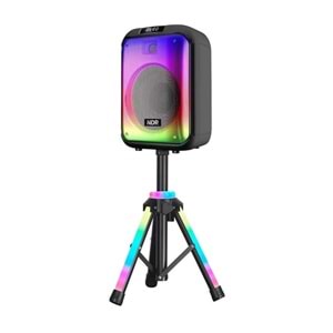 NDR-102B Siyah RGB Ledli Dahili Mikrofon&Kumanda Bluetooth