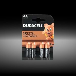 Duracell AA LR6/MN1500 1.5 Volt Alkalin 4 Lü Kalem Pil