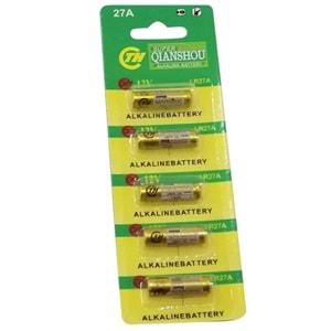Powermaster Qianshou LR27A 12 Volt İnce 27A Alarm Pili (ADET)