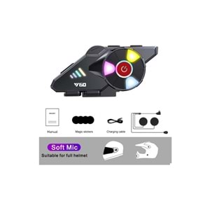 AVC Y70 RGB Işıklı Kask Kulaklığı Bluetooth 5.3