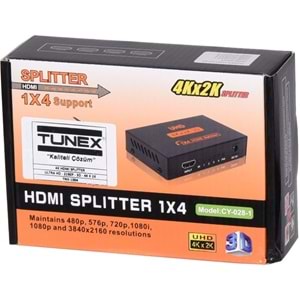 Tunex TNX-1004 4'Lü 4K Hdmı Splitter